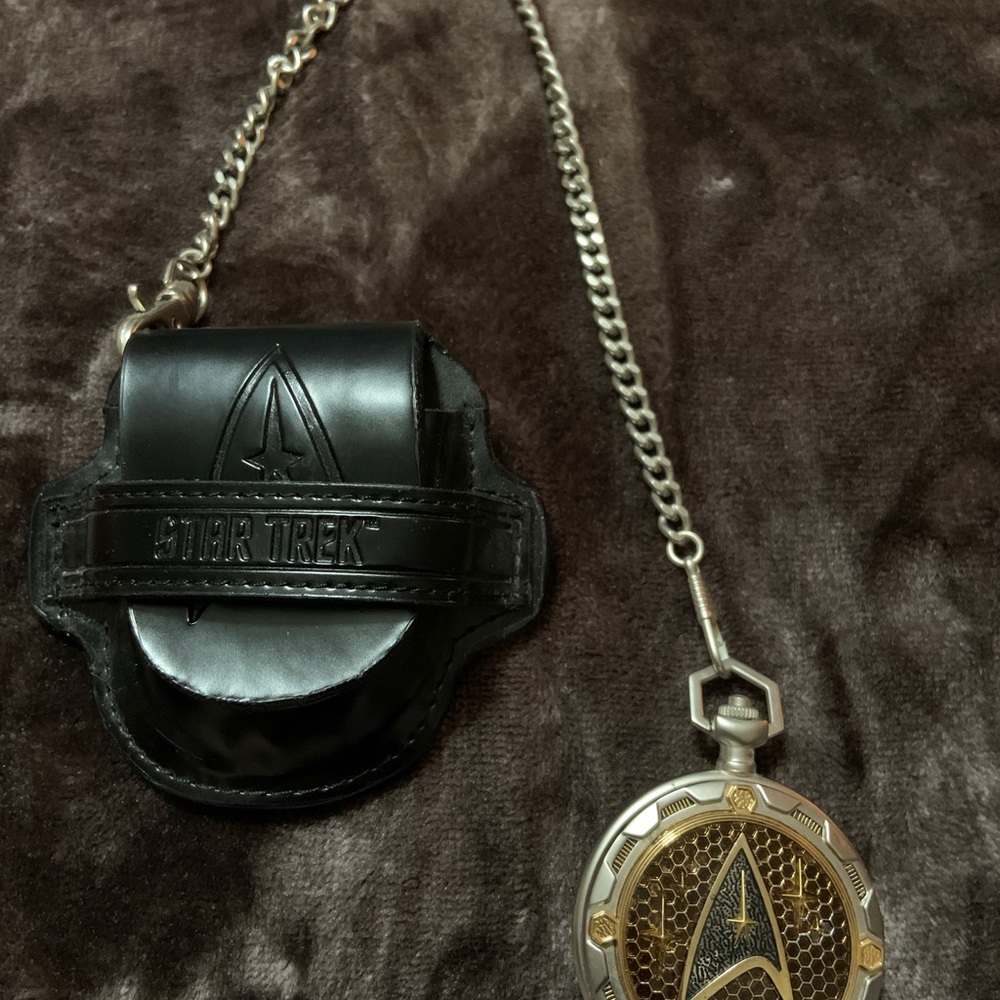 Franklin Mint Collectors Star Trek Precision pocket watch Klingon Bird of Prey